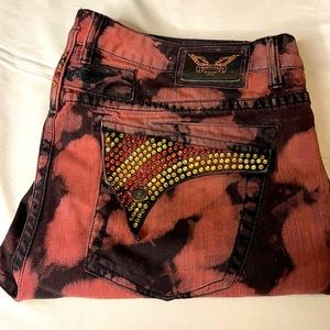 Robin’s jean red tie Dye jeans